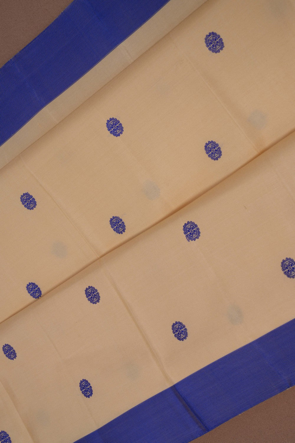 Image of Cream South Silk Saree